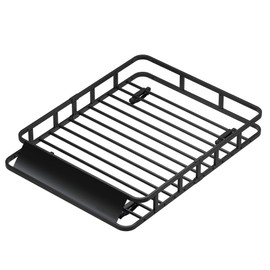 HongTaok 51" x 39" x 6" Roof Rack Cargo Carrier, Universal Rust-Proof Roof Rack Basket for SUV, Heavy Duty Steel Rooftop Cargo Carrier, Car Top Luggage Holder 150LBS Capasity, Easy Assembly, Black