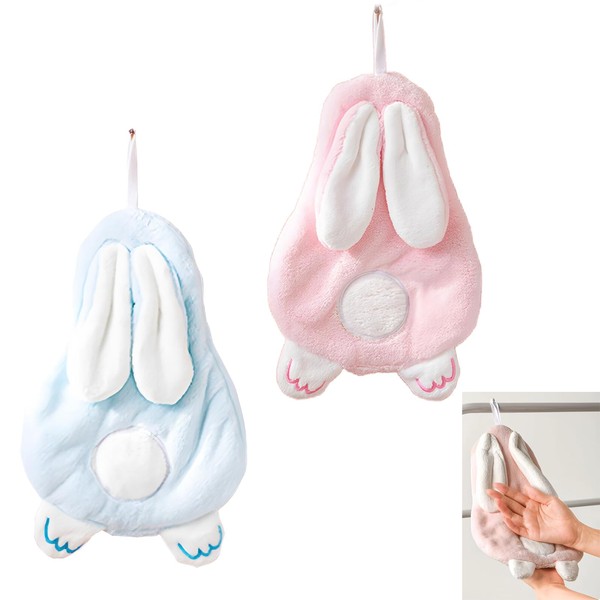 JYJLLM 2 PCS Hand Towels for Bathroom，Kitchen Soft Absorbent Hand
