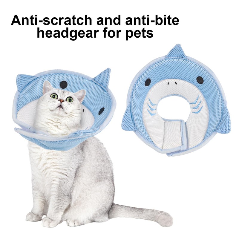 FRIUSATE Cat Cone Collar Soft, Cute Cat Recovery Collar Soft