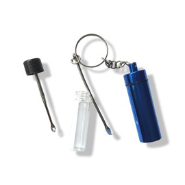 M&M Smartek Dispenser Dispenser Storage Box & Spoon with Bottle with Spoon Dispenser Snuff Dispenser in Blue