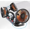 AUSTYLCO Car Fan, 3 Head Fan, 2 Speed Adjustment, Aromatherapy