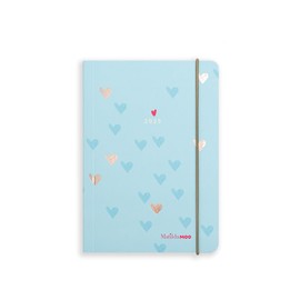 Matilda Moo 2025 Diary | A6 Size | Day to a Page Layout | Elastic Closure | Softack Covers | 80gsm Paper | Rose Gold Detailing | Blue