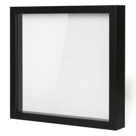 Muzilife 12x12 Shadow Box Wood Picture Frame, Tempered Glass, Black