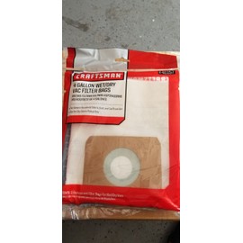 Craftsman 4 Gallon Wet Dry Vac Filter Bags 3 Pack 41157-DISCOUNT