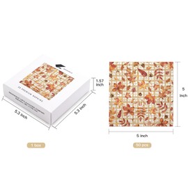 WRAPAHOLIC 50Pcs Fall Paper Napkins - 3-Ply Autumn Fallen Leaves Disposable Cocktail Napkins for Autumn, Thanksgiving Party Supplies Tableware - 5 x 5 In