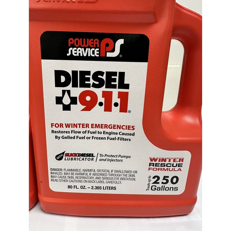 Power Service, Diesel 911, 8080, 80 oz, 2-pack De-Icer Additive