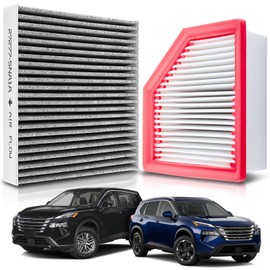 AUTOKAY HEPA Cabin and Engine Air Filter Fit for Nissan Rogue 2021 2022 2023 2024 2025 RE# 272775NA1A 16546-6RA0A High-Efficiency Particulate Arrestance