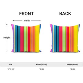 HUASHUZI Cushion Cover Rainbow Colourful Stripes Cushion Decoration Gifts for Sofa Cushion Covers Decorative Cushion Cover Sofa Bedroom Living Room Decorative Cushion