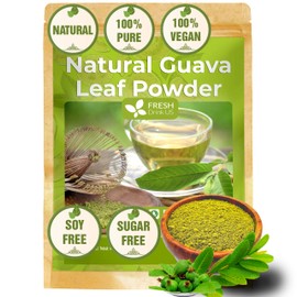 FRESHDRINKUS FreshDrinkUS, Premium 1.1oz Guava Leaf Powder, 100% Natural & Pure from Guava Dried Leaves, Guava Leaf Tea, No Additives, No Gluten, Vegan.