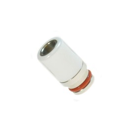 Armerah Tiny 510 Drip Tip eCig Mouthpiece Short/Narrow Zirconia/Steel Single in White