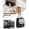 Ytonet Rolling Backpack for Women, 15.6 Inch Travel Backpack with