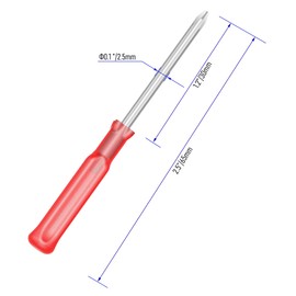 FOCMKEAS 5PCS Mini Phillips Screwdriver, 2.5mm Cross Head with Red Non-slip Handle for Small Appliances, 2.56"(65mm) Total Length, Non-magnetic