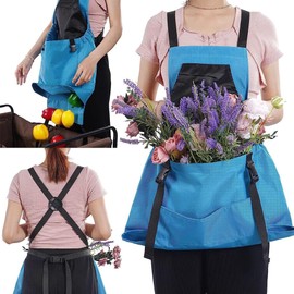 VZA Quick-Unload Harvesting Apron,Gardening for Fruit Picking, Farm Work, Adjustable Water-Resistant with Quick-Release Buckle
