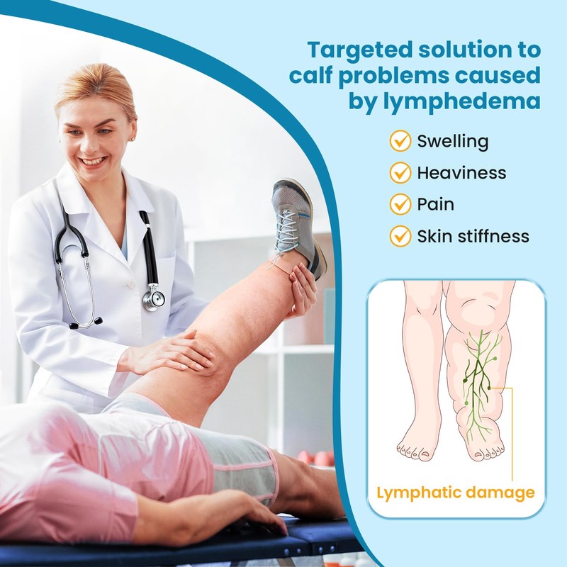 iDonua® Calf Lymphedema Compression Wrap Adjustable For Big Swollen Lower