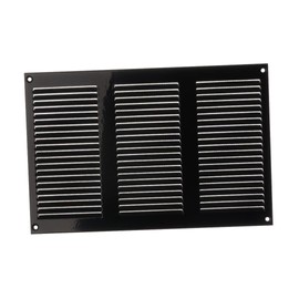 EUROPLAST Black 10x6 Duct Opening Vent Cover with Screen Mesh - Metal Air Return Grill - HVAC Vent Register - Ceiling and Wall Vent Cover - Outside Dimensions: 11.81''w x 7.87''h
