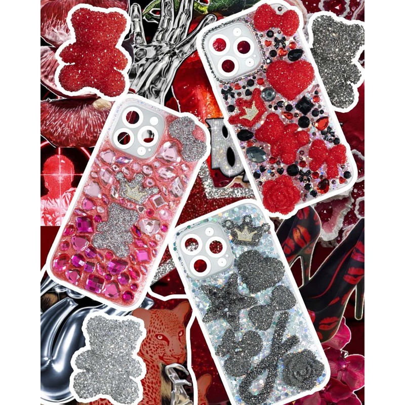 DoDoBeads 22 Pcs Junk Case Charms – Big Black Bling