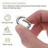 sourcing map 10 Pcs Spring O Rings Oval Metal Clips