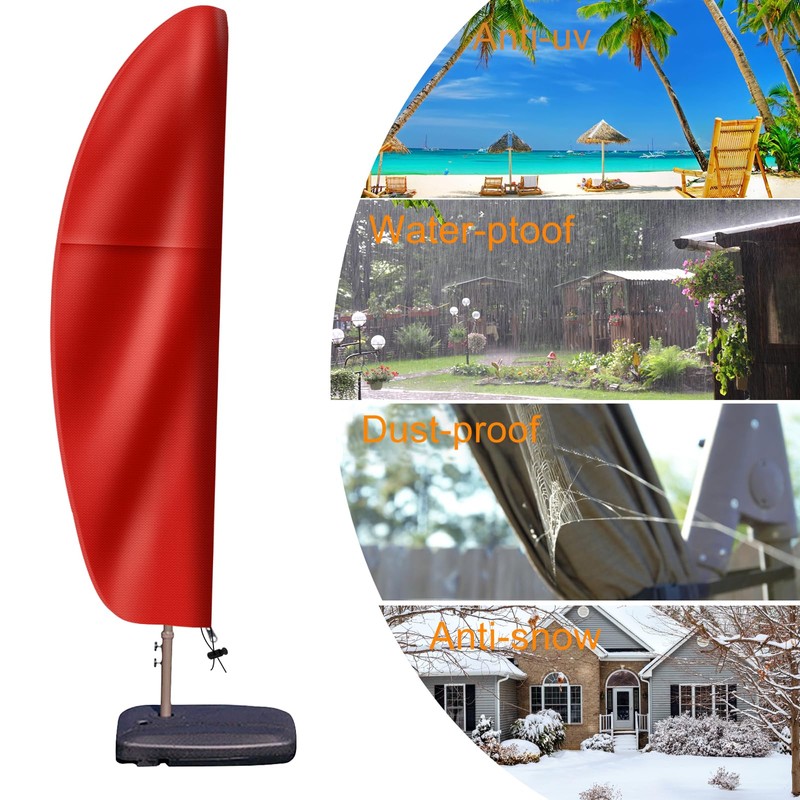 Patio Cantilever Umbrella Covers for Outdoor: Waterproof Offset Umbrella Cover