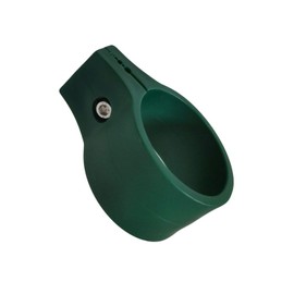 Fence clamp, end clamp, post clamp, brace clamp, mounting clamp, green, 60 mm, plastic