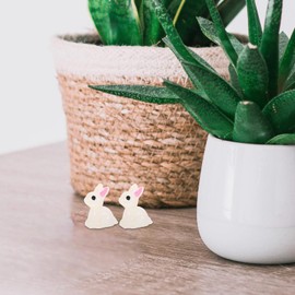 ULTNICE 35pcs Mini Resin Rabbit Figurine Miniature Bunny Statue Resin Easter Bunny Sculpture Cute Resin Rabbit Ornament for Lanscape Fairy Home Decor