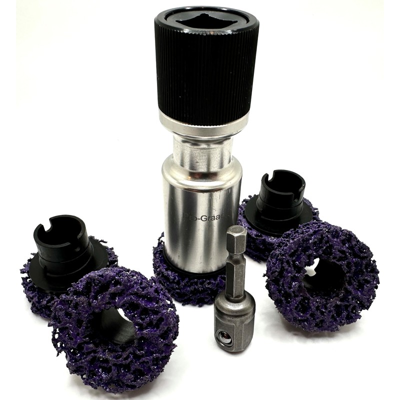 Pro-Graad 7 Piece 1-1/2” Brake Hub Cleaning Disc Kit, Impact