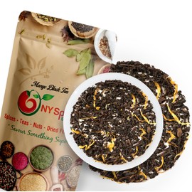 NY Spice Shop Loose Leaf Mango Black Tea - 8 Ounce Mango Fruit Flavored Premium Blended Black Tea