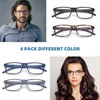 JAWSOCK 4 Pack Reading Glasses Blue Light Blocking for Men