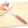 Stainless Steel Meat Fork Long Handle Cooking Tool Wooden Handle