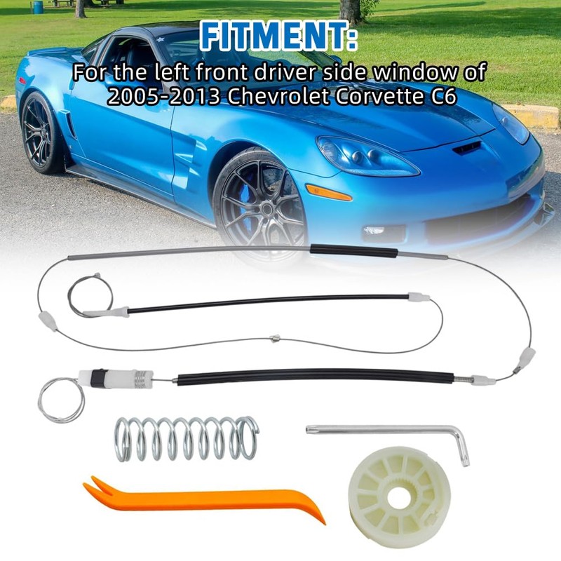 MOTOQUEEN Front Driver for Corvette Window Regulator Repair