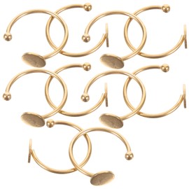 CORHAD 10pcs Adjustable Blanks for Crafts Smooth Bezel Trays for Custom Jewelry Making Blank Plates for Creative Projects