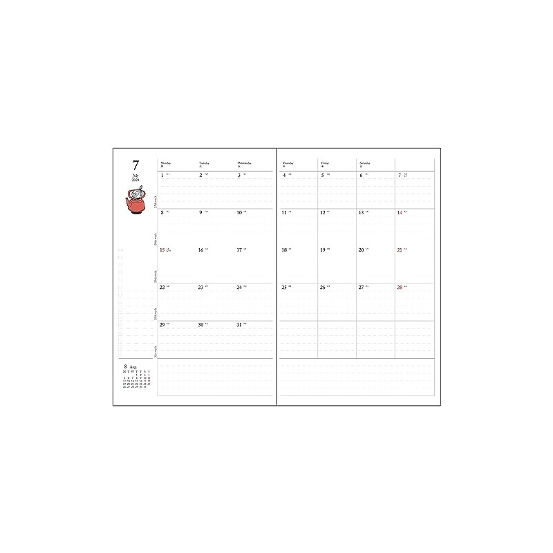 Sunstar Stationery Moomin 2024 Weekly A5 Beige S2956756