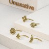 14K Yellow Gold Indian Style L-Shape Nose Stud