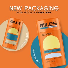 Miles Kids Deodorant for Boys and Girls - Aluminum Free Deodorant for Kids and Teens, Natural, Hypoallergenic, Made in USA - Fresh Scent - 2-Pack