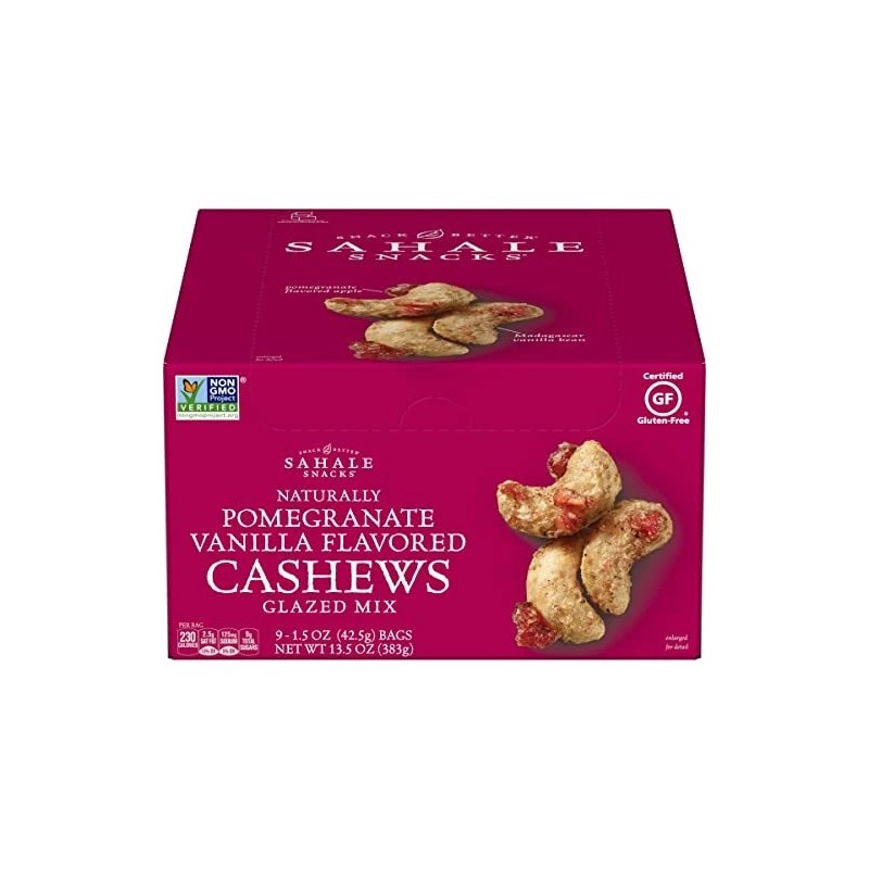 Sahale Snacks Pomegranate Vanilla Cashews Glazed Mix 1.5 Ounce Pack