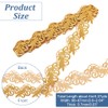 NBEADS 4.37 Yards Gold Embroidery Polyester Ribbons, 2.6 Inch Wide