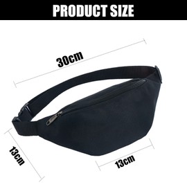 Bauchtasche Gürteltasche Hüfttasche Sport Für Damen Und Herren Wasserdicht Bauchtasche, Gürteltasche Bauchtasche Damen Herren Wasserdicht Outdoor Sport Hüfttasche Mit Camping Running (Schwarz)