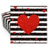JarThenaAMCS 80Pcs Valentine Paper Napkins Red Love Heart Disposable Napkins