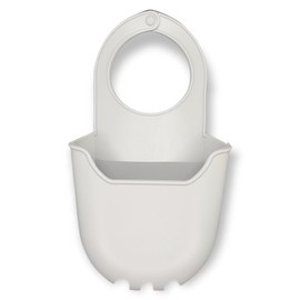 Handy Housewares Hanging Silicone Sink Caddy - For Kitchen or Bath, Hangs From Faucet, Helps Dry Sponges, Loofahs, Razors, Soap (1 Pack, Grey)