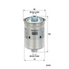 MANN-FILTER WK 830/6 x Fuel Filter for Cars and Vans