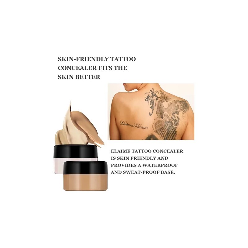 Kit Doble Cancelador Tatuaje Alta Cobertura Impermeable Neutra