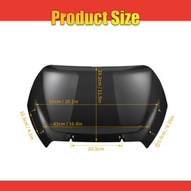 11.5" Windshield Wind Shield Windscreen Air Deflector for Harley Touring Road Glide FLTRX, Special FLTRXSTSE, CVO Road Glide FLTRXSE 2023-2024, for Dual Headlights (Black)