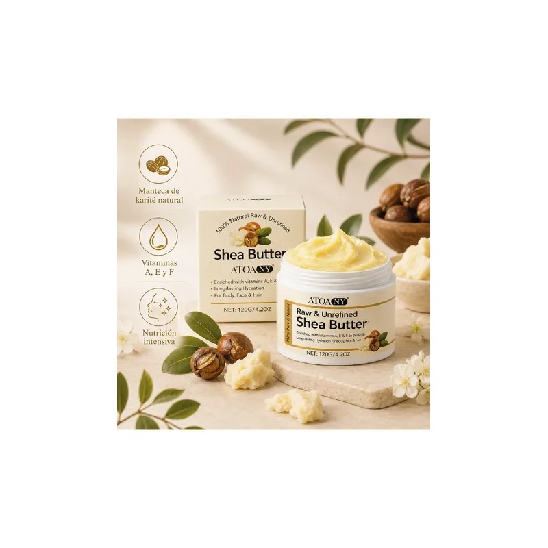 Manteca De Karité Natural Shea Butter Para Piel Y Cabello