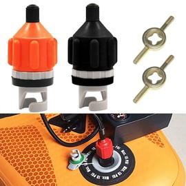 Zueyen Pack of 2 Sup Valve Adapter, Air Pump Adapter with 2 Valve Core Wrenches, for Paddle Boards, Compressor Adapter Accessories for Canoe, Inflatable Rowing Boat