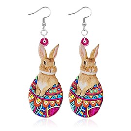Easter Earrings Gifts for Women Easter Basket Stuffers Cute Bunny Rabbit Egg Basket Carrot Peeps Earrings Spring Holiday Earrings Easter Day Gifts Easter Outfit Dresses for Women