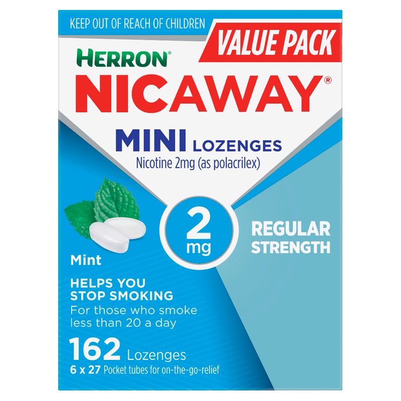 Nicaway Mini 2mg Stop Smoking Lozenge (Pack of 162)