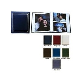 Pioneer Post Bound, Clear Pocket Photo Album with Solid Color Covers, Holds 12-5x7" And 4-8" X 10" Photos, Color: Bay Blue.