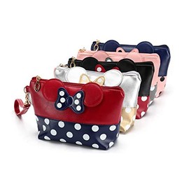 T-Juan MM Cartoon Leather Travel Makeup Handbag, Cute Portable Cosmetic bag Toiletry (Navy Blue)