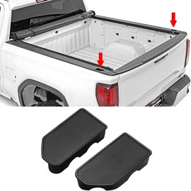 JSCARLIFE Compatible with GMC Stake Pocket Covers,Sierra Bed Rail Stake Pocket Caps Compatible with 2019-2022 GMC Sierra and Silverado