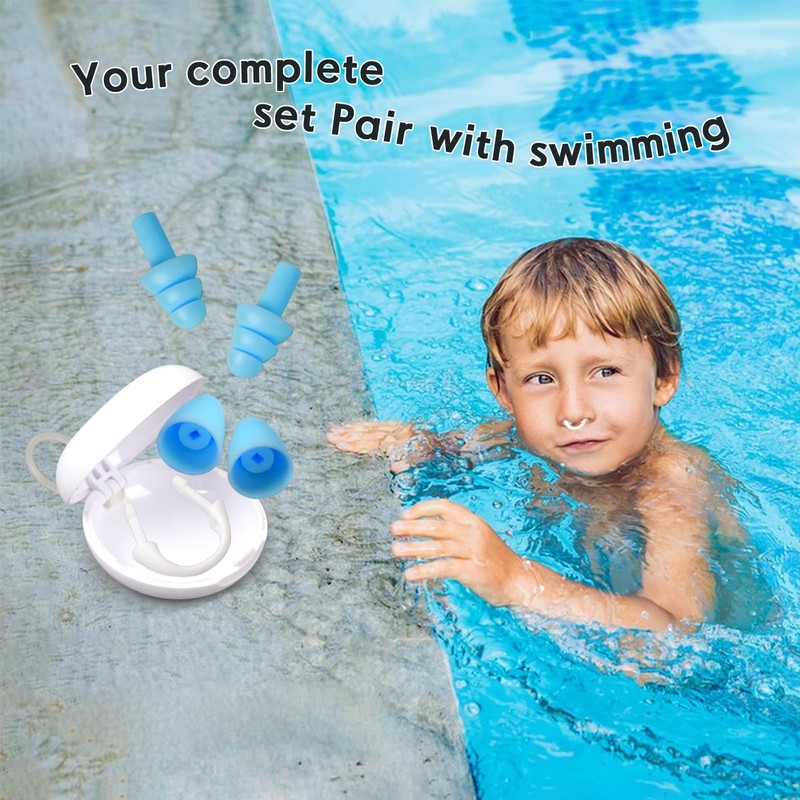 2PCS Painless Nose Plugs for Swimming,Kids & Adults,Stuff Into Nose