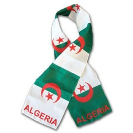 Trade Winds Algeria Country Lightweight Flag Printed Knitted Style Scarf 8"x60"